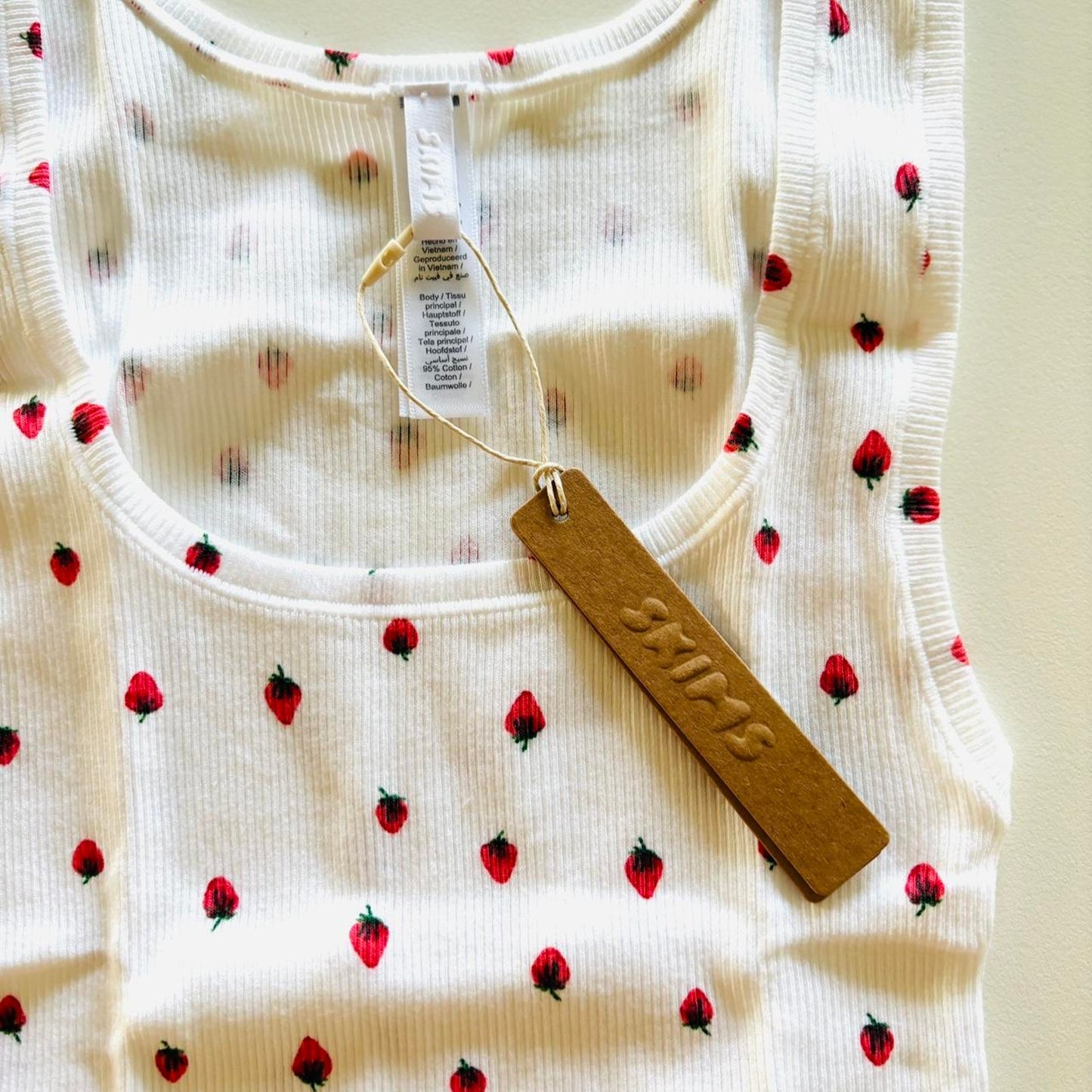NWOT Skims Strawberry Cotton Rib Set
