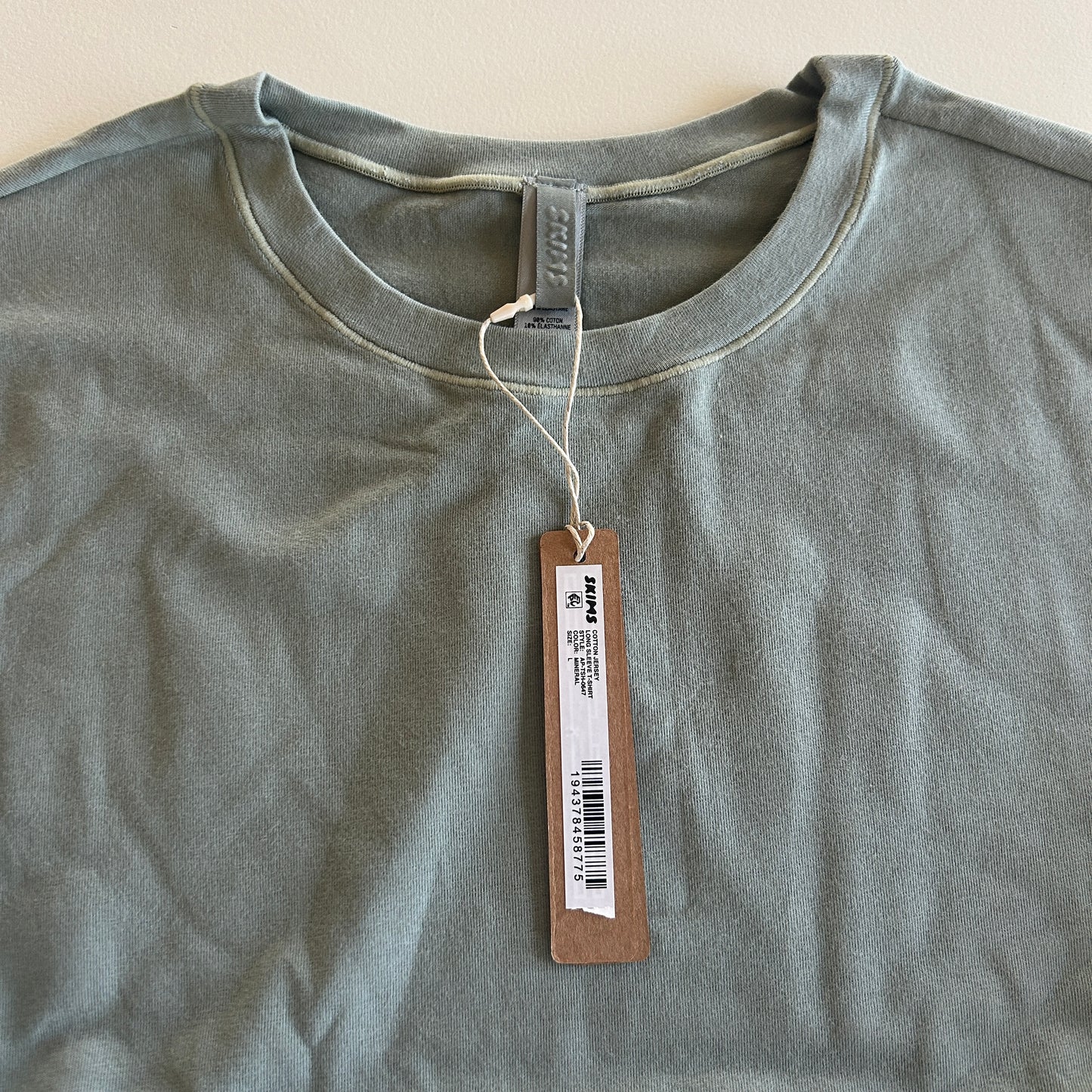 NWT Skims Mineral Cotton Jersey Long Sleeve