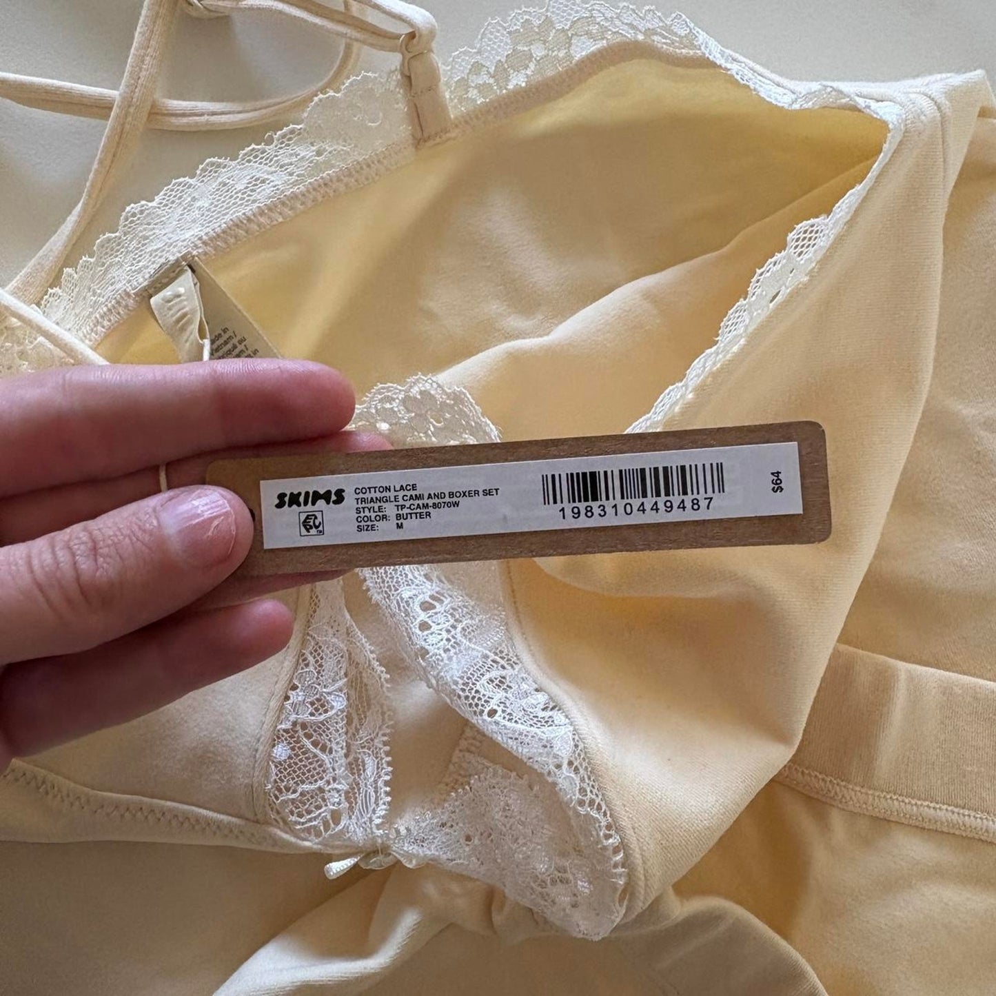 NWT Skims Cotton Jersey Lace Set