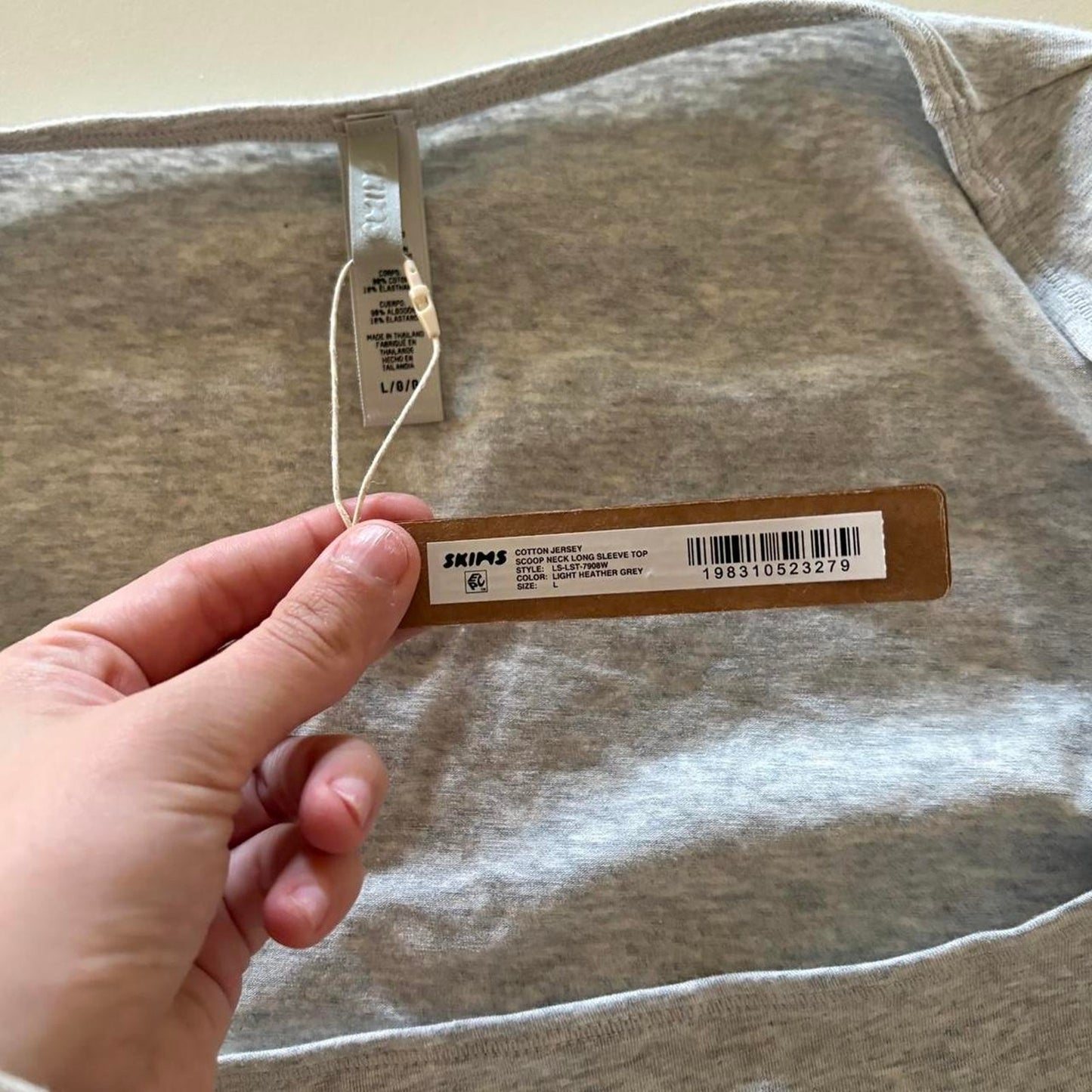 NWT Skims Cotton Jersey Scoop Long Sleeve