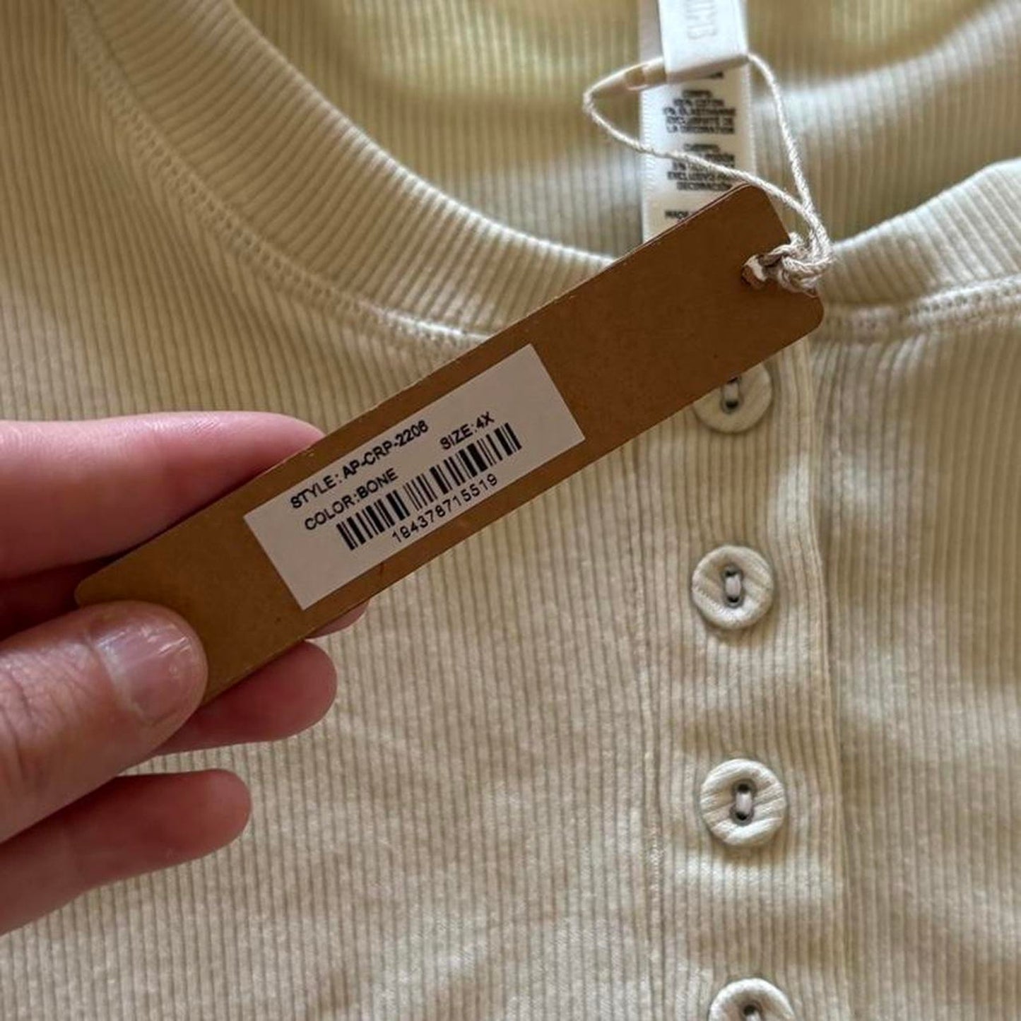 NWT Skims Henley Long Sleeve