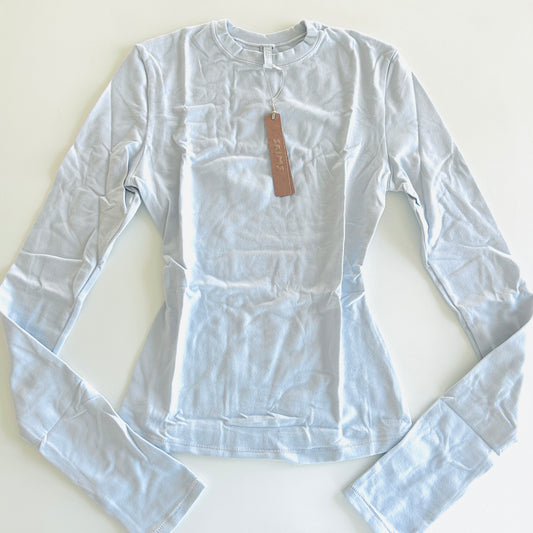 NWT Skims Zen Blue Cotton Jersey Long Sleeve